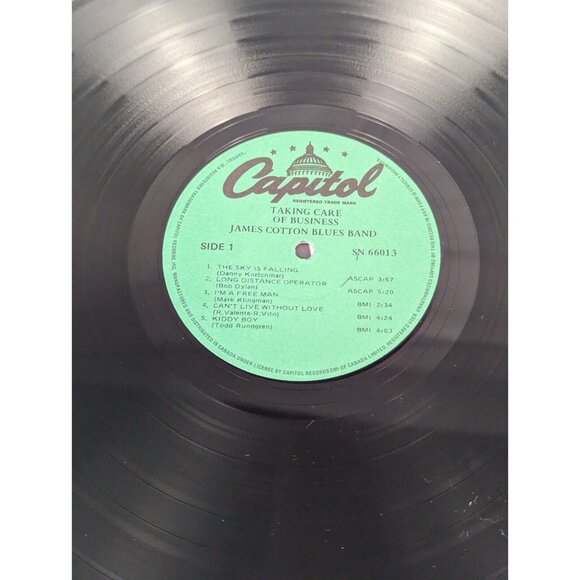 James Cotton Blues Band Taking Care of Business LP Capitol SN66013 - Picture 5 of 5